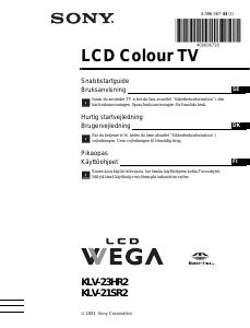 Bruksanvisning Sony Wega KLV-21SR2 LCD TV
