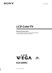 Manual de uso Sony Wega KLV-23HR2 Televisor de LCD