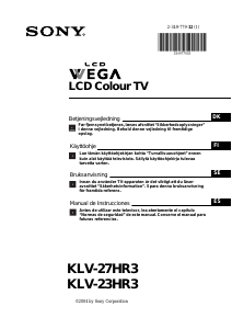 Manual de uso Sony Wega KLV-23HR3 Televisor de LCD