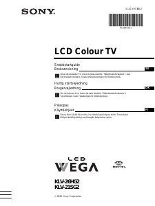 Bruksanvisning Sony Wega KLV-26HG2 LCD TV