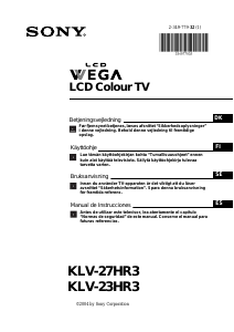 Bruksanvisning Sony Wega KLV-27HR3 LCD TV
