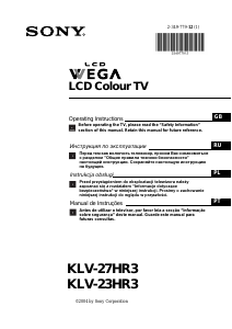 Manual Sony Wega KLV-27HR3 Televisor LCD