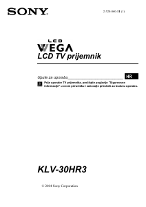 Priručnik Sony Wega KLV-30HR3 LCD televizor