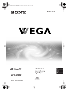 Brugsanvisning Sony Wega KLV-30MR1 LCD TV