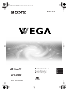 Manual de uso Sony Wega KLV-30MR1 Televisor de LCD