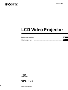 Manuale Sony VPL-HS1 Proiettore