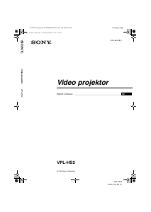 Manuál Sony VPL-HS2 Projektor