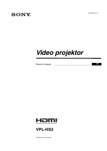 Manuál Sony VPL-HS3 Projektor
