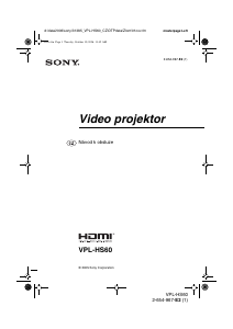 Manuál Sony VPL-HS60 Projektor