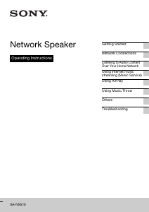 Manual Sony SA-NS510 Speaker