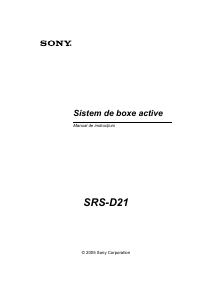 Manual Sony SRS-D2100 Difuzor