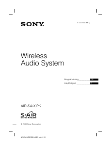 Käyttöohje Sony AIR-SA20PK Kaiutintelakka