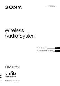 Manual de uso Sony AIR-SA20PK Docking station