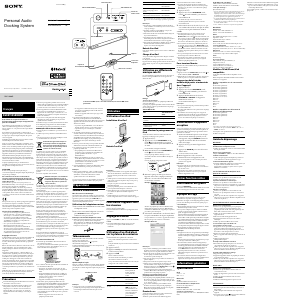 Mode d’emploi Sony RDP-X200IP Station d’accueil