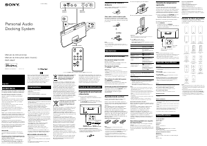 Manual de uso Sony RDP-X50IP Docking station