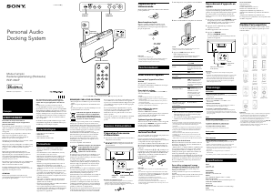 Bedienungsanleitung Sony RDP-X50IP Dockinglautsprecher