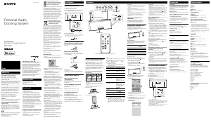 Käyttöohje Sony RDP-X60IP Kaiutintelakka