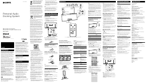Manual Sony RDP-X60IP Altifalante de base