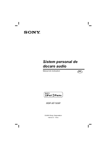 Manual Sony RDP-XF100IP Boxă andocare