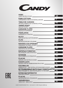 Manuale Candy PCI27XCH64CCB Piano cottura