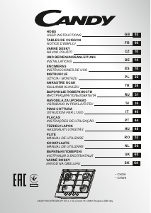 Handleiding Candy CHG6BRBB Kookplaat