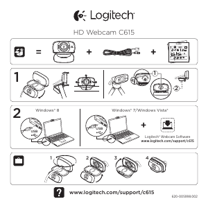 Посібник Logitech C615 Веб-камера