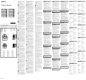 Manuale Sony XS-130GS Altoparlante per auto