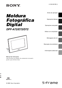 Manual Sony DPF-D72 Moldura digital
