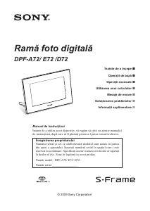 Manual Sony DPF-D72 Ramă foto digitală