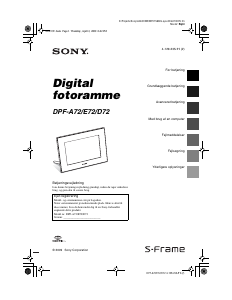 Brugsanvisning Sony DPF-D72 Digital fotoramme