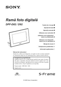 Manual Sony DPF-D82 Ramă foto digitală
