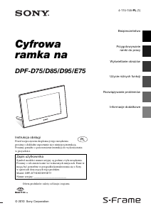 Instrukcja Sony DPF-D85 Ramka cyfrowa