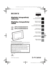 Manuál Sony DPF-D85 Digitální fotorámeček
