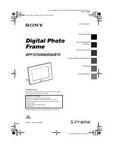 Bruksanvisning Sony DPF-D85 Digital fotoram