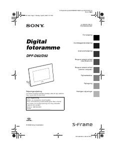 Brugsanvisning Sony DPF-D92 Digital fotoramme