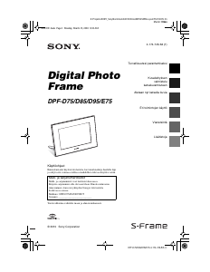 Käyttöohje Sony DPF-E75 Digitaalinen valokuvakehys