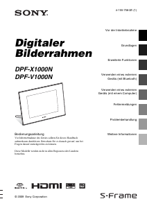 Bedienungsanleitung Sony DPF-V1000N Digitaler bilderrahmen