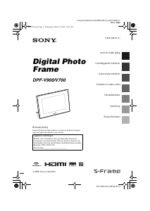 Bruksanvisning Sony DPF-V700 Digital fotoram
