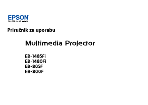 Priručnik Epson EB-805F Projektor