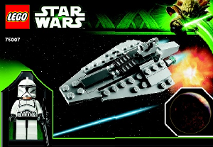 Kullanım kılavuzu Lego set 75007 Star Wars Republic assault ship ve Coruscant