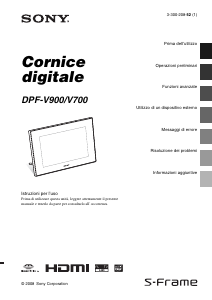 Manuale Sony DPF-V700 Cornice digitale