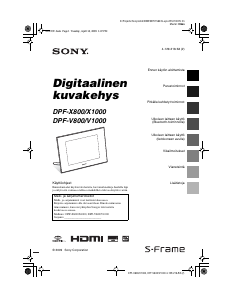 Käyttöohje Sony DPF-X1000N Digitaalinen valokuvakehys
