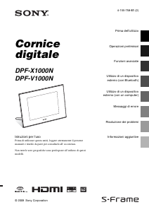 Manuale Sony DPF-X1000N Cornice digitale