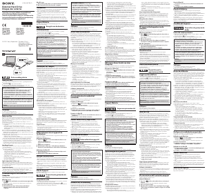 Mode d’emploi Sony HD-S1A Disque dur