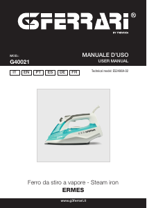 Manual de uso G3 Ferrari G40021 Ermes Plancha