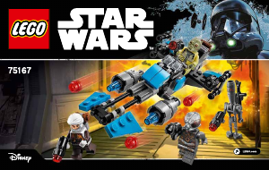 Manual Lego set 75167 Star Wars Pack de batalha de speeder bike bounty hunter