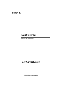 Manual Sony DR-260USB Set cu cască