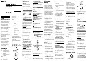 Manual Sony DR-260USB Auscultador com microfone