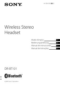 Manual Sony DR-BT101 Auscultador com microfone