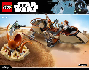 Handleiding Lego set 75174 Star Wars Woestijnskiff-ontsnapping